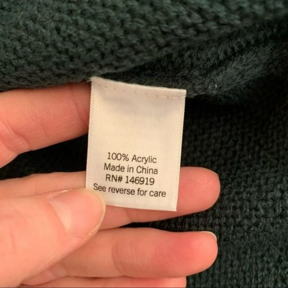 Croft and barrow women’s size medium green knit crew neck sweater - Picture 5 of 8